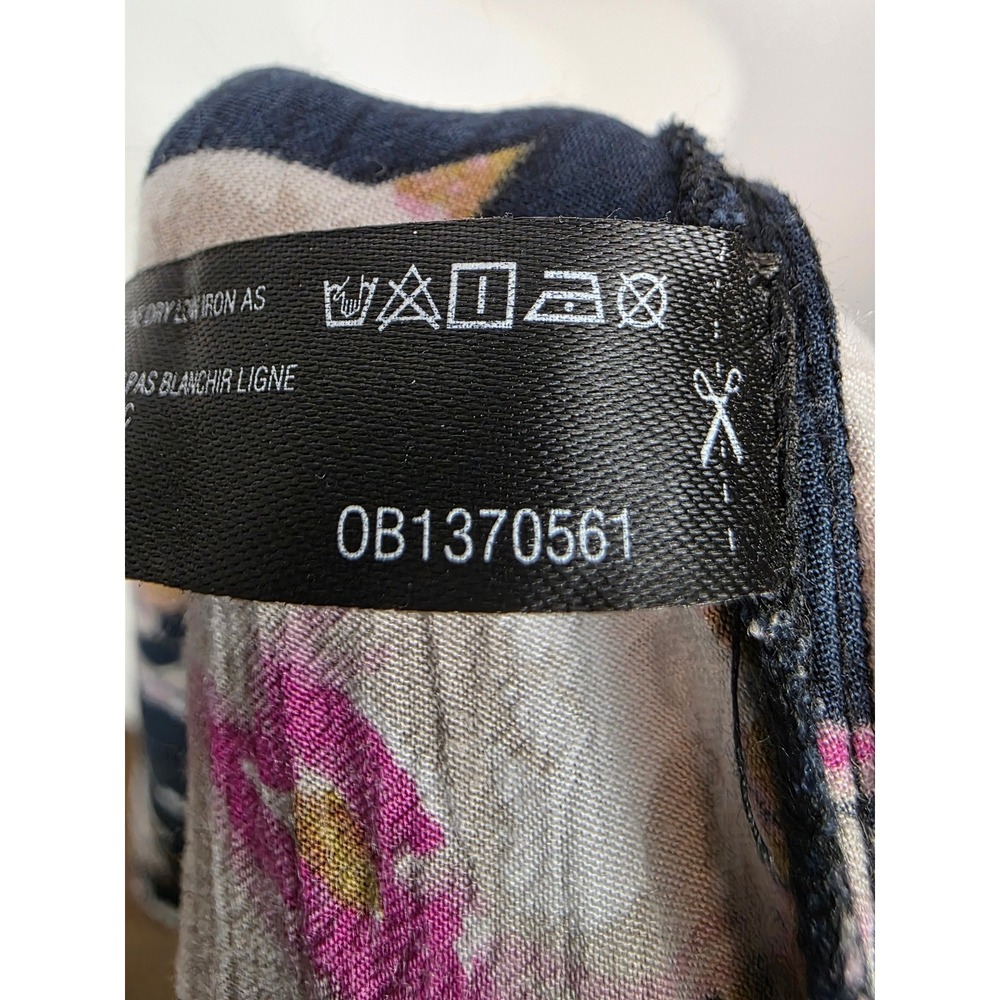 By Anthropologie Puff Sleeve Smocked Square Neck Floral Maxi Dress Tie Back M - Picture 9 of 9